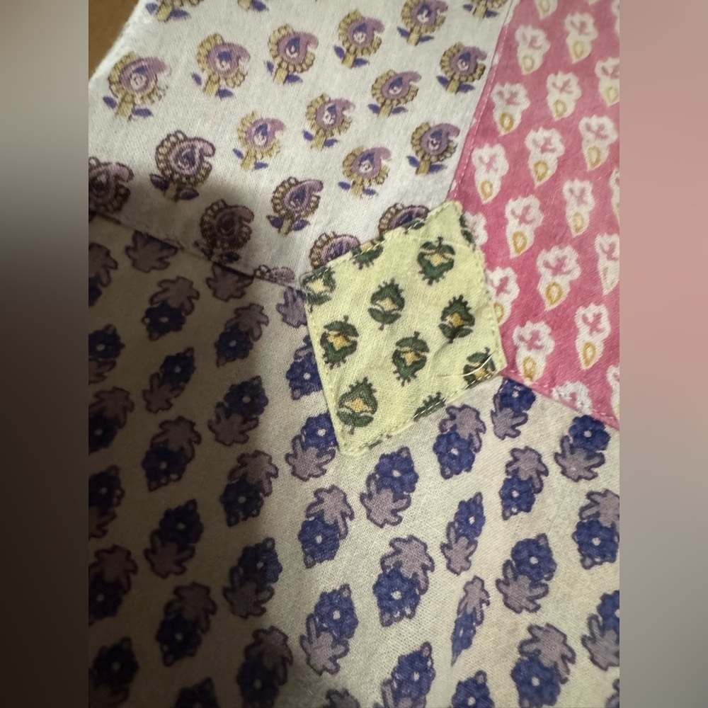 Sacred Threads Floral Patchwork Wrap Top Y2K 100%… - image 12